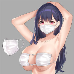 This is a pixiv picture whose title is マスクの付け方.