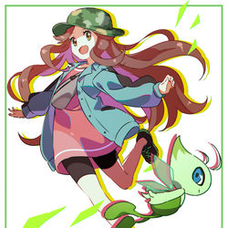 This is a pixiv picture whose title is リーフとセレビィ.