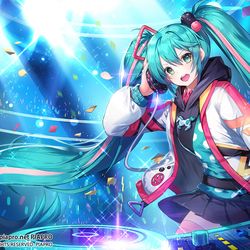 This is a pixiv picture whose title is 《HATSUNE MIKU DREAMY VOCAL》-初音ミク.
