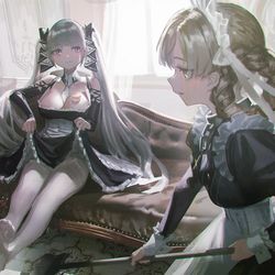 This is a pixiv picture whose title is 掃除タイム.