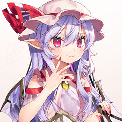 This is a pixiv picture whose title is 長髪×透明レミリア.