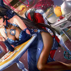 This is a pixiv picture whose title is 高雄と二人きりで.
