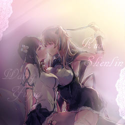 This is a pixiv picture whose title is 神琳×雨嘉.