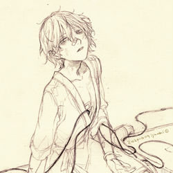 This is a pixiv picture whose title is りょなけっとに出す原画.