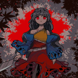 This is a pixiv picture whose title is 山奥のエンカウンター.