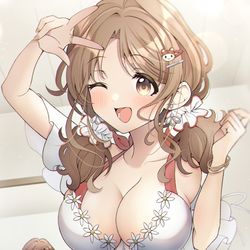 This is a pixiv picture whose title is プロデューサー 雛菜のこと、上手に撮ってね〜？.