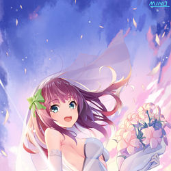 This is a pixiv picture whose title is 花嫁！.