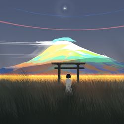 This is a pixiv picture whose title is 山啊？.