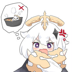 This is a pixiv picture whose title is "NOT" an Emergency Food.