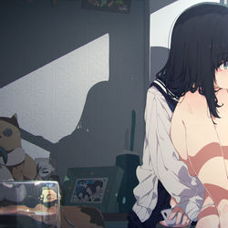 This is a pixiv picture whose title is 曇のち.