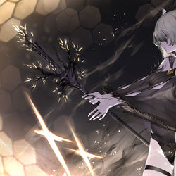 This is a pixiv picture whose title is 「貴方は――、私がお守りします。」.