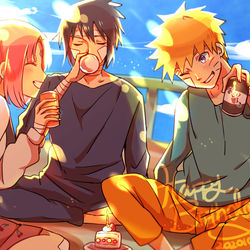 This is a pixiv picture whose title is 「17歳おめでとう！」.