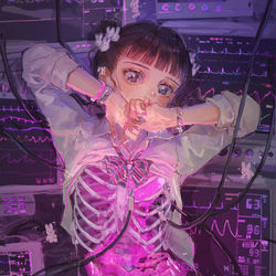 This is a pixiv picture whose title is cardiogram.