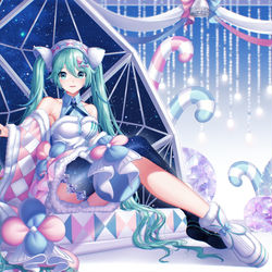 This is a pixiv picture whose title is Winter Magical Mirai 2020 ❄️.