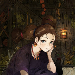 This is a pixiv picture whose title is 占い師.