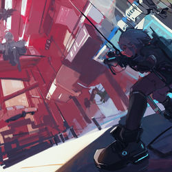 This is a pixiv picture whose title is Attack.