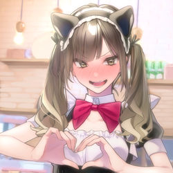 This is a pixiv picture whose title is 「ぉ、おぃしくなぁ〜れ、、、！♡」.