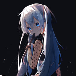 This is a pixiv picture whose title is ダークなミクさん.