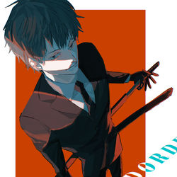 This is a pixiv picture whose title is 斎藤一.