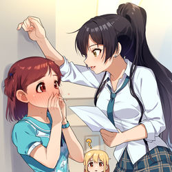 This is a pixiv picture whose title is 283アイドルが765事務員にコピーを頼む姿を見た杏.
