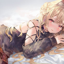 This is a pixiv picture whose title is 泣き猫.