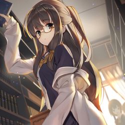 This is a pixiv picture whose title is 眼鏡.