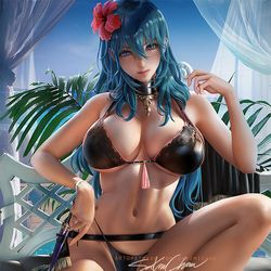 This is a pixiv picture whose title is 夏季贝雷丝 Summer Byleth.