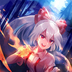 This is a pixiv picture whose title is 藤原妹紅.