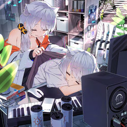 This is a pixiv picture whose title is 「おつかれさま」.