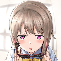 This is a pixiv picture whose title is かすみんって子が表情コロコロ変わってて可愛かった.