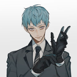 This is a pixiv picture whose title is 斎藤一.