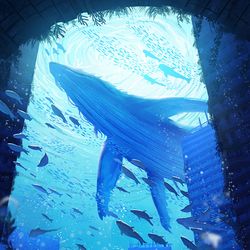This is a pixiv picture whose title is 海底.