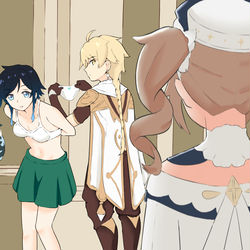 This is a pixiv picture whose title is 女装 Venti.