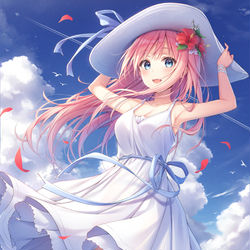 This is a pixiv picture whose title is 快晴.