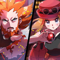 This is a pixiv picture whose title is フラダリvsセレナ.