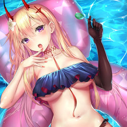 This is a pixiv picture whose title is 熊野水着.