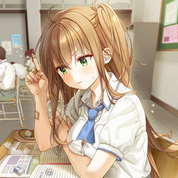 This is a pixiv picture whose title is お昼休み、屋上....