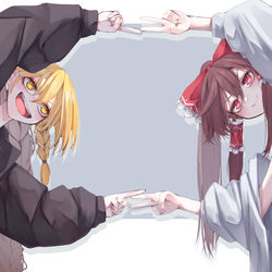 This is a pixiv picture whose title is レイマリ.