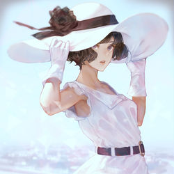 This is a pixiv picture whose title is 眺望.