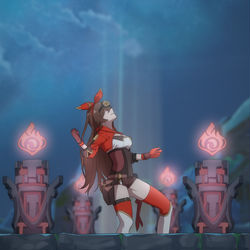This is a pixiv picture whose title is "AMBER".