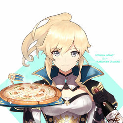 This is a pixiv picture whose title is ジン(原神).