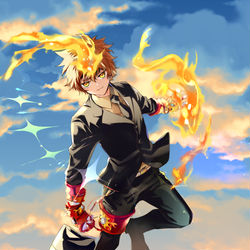 This is a pixiv picture whose title is REBORN＋TSUNA*2020.