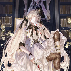 This is a pixiv picture whose title is Her library.
