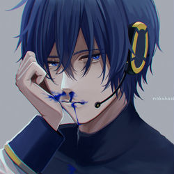 This is a pixiv picture whose title is 鼻血.