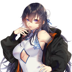 This is a pixiv picture whose title is チャイナ服×ボンバージャケット.