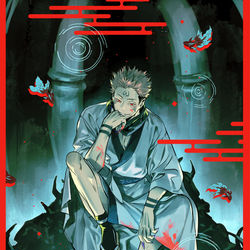 This is a pixiv picture whose title is 宿儺.