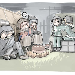 This is a pixiv picture whose title is キャンプ.