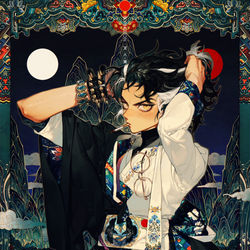 This is a pixiv picture whose title is 方八萬.