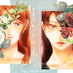 This is a pixiv picture whose title is 創作百合の落書きや漫画まとめ22.