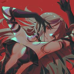 This is a pixiv picture whose title is 虞美人.
